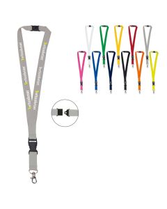 Polyester-Lanyard 20mm mit Schnalle und Haken