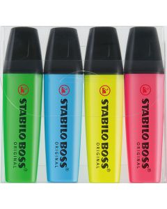 STABILO BOSS ORIGINAL 4er-Set Leuchtmarkierer