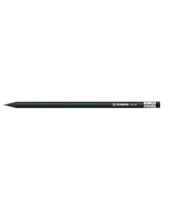 STABILO Grafitstift schwarz mit Radiergummi