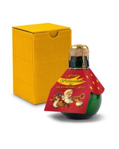 Kleinste Sektflasche der Welt! Weihnachtsgruß — Inklusive Geschenkkarton, 125 ml
