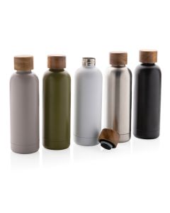 Wood Vakuumflasche aus RCS recyceltem Stainless-Steel