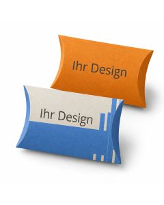 Kissenschachtel aus Graskarton mit Motiv