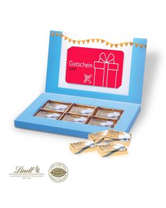 Lindt Schokotäfelchen in Präsentbox Business bedrucken (ab 100 Stück)