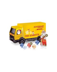 Lindt Minis und Nikolaus als 3D Präsent LKW bedrucken (ab 100 Stück)