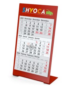 Einblatt-Monatskalender Desktop 3 Color Bestseller (ab 25 Stück)