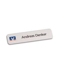 70x20 mm Namensschild aus Aluminium bedruckt (ab 10 Stück)