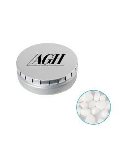 Runde Click-Blechdose 75 mm mit Extra Strong Triangle Minties individuell gestalten (ab 50 Stück)