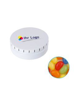 Runde Click-Blechdose 75 mm mit Jelly Beans individuell gestalten (ab 50 Stück)