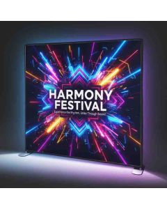 LED Textilwand 2,5m mit Werbung bedrucken