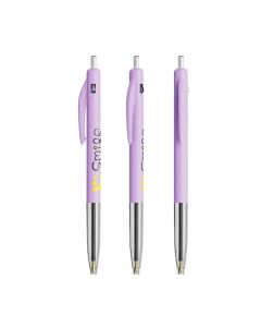 Der BIC® M10® Clic Kugelschreiber in der Farbe Pastelllila jetzt bedrucken.