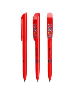 Der rote BIC® Super Clip Kugelschreiber individuell bedruckt.