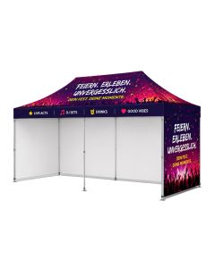 Aluminium Pavillon Zelt 3x6m bedruckbar