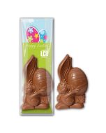 Häschen im Beutel und bedruckbare Karte als individuelle Werbebotschaft Ostern