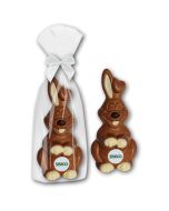 Schoko Osterhase als Ostergeschenk oder Werbeartikel Ostern bedrucken
