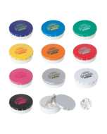 Runde Click-Plastikdose 45 mm mit Minties zuckerfrei individuell gestalten (ab 50 Stück)