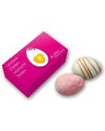 Trüffel als Pralinen mit Füllung im individuellen Werbekarton Ostern Werbeartikel