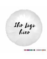Farbige runde Folienballons bedrucken mit Logo 45cm (ab 10 Stück)