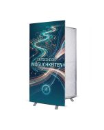 Mobile Fold LED Werbewand SEG 100x240 einseitig mit Werbung bedrucken