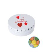 Runde Click-Blechdose Classic 53 mm mit Schoko Mix individuell bedruckt (ab 50 Stück)