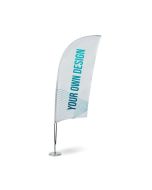 Express Mini Beachflag Halbrund als Tischfahne oder Autofahne bedrucken