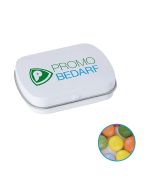 Gewölbte Scharnierblechdose mit Schoko Mix individuell gestalten (ab 50 Stück)