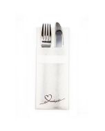 Besteckservietten 33x40 cm Bistro Airlaid mit Textilstruktur (ab 5.000 Stück)