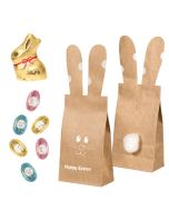Osterhasen Papiertüte mit Lindt Schokoladenmischung individuell bedruckt.