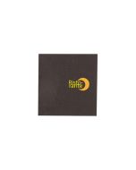 Schwarze Serviette mit individuellem Logo