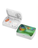 Pillendose mit Tablettenteiler (ab 100 Stück)