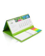Tischkalender mit Spiralbindung und Haftnotizen als Aufsteller bedrucken (ab 250 Stück)
