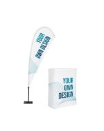 Express Messestand Theke und Beachflag