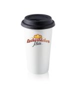 Rastal Porzellan-Thermobecher ToGo mit Silikondeckel 30 cl (ab 500 Stück)
