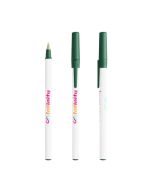 BIC® Round Stic® Ecolutions® Kugelschreiber in dunkelgrün individuell bedrucken.