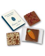 Schokolade mit Wunschzutat in Karton als Werbeartikel bedrucken