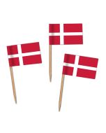Käsepicker, Partypicker, Spieße, Party, Partydeko, Dekoration, Dekorationen, Kanapee, Canapé, Fahne, Flagge, Kostprobenpicker, Miniflagge, Miniflaggen, Minifahne, Minifahnen, Holzpicker Dänemark Fahne, Picker Denmark Flagge