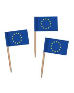 Käsepicker, Partypicker, Europa-Spieße, Party, Partydeko, Dekoration, Dekorationen, Kanapee, Canapé, Fahne, Flagge, Kostprobenpicker, Miniflagge, Miniflaggen, Minifahne, Minifahnen, Holzpicker, Picker, Europa, europäische Flagge