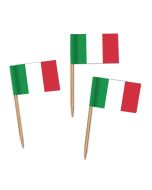 Käsepicker, Partypicker, Italien, Spieße, Party, Partydeko, Dekoration, Dekorationen, Kanapee, Canapé, Fahne, Flagge, Kostprobenpicker, Miniflagge, Miniflaggen, Minifahne, Minifahnen, Holzpicker, Picker