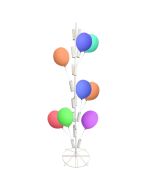 Metall-Luftballonständer / Papierfahnenständer weiß (1 Stück)