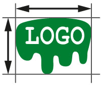 Grafik Logo mit Maßen