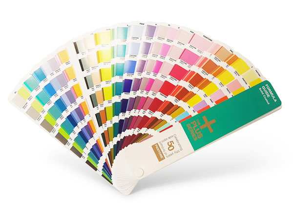 Farben im Farbfächer für bedruckte Kalender