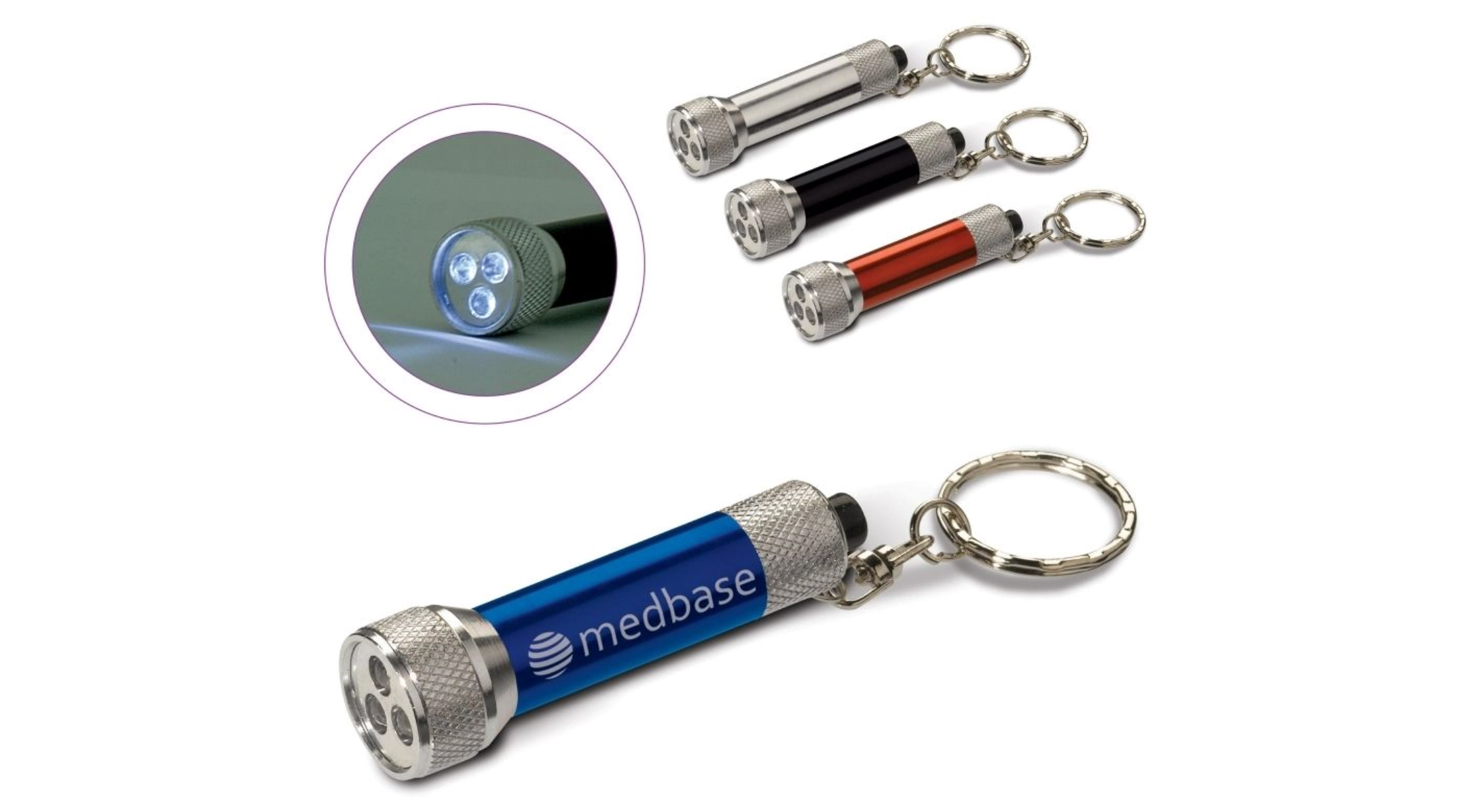 Personalisierte Taschenlampe mit Logo. Die bedruckte Taschenlampe ist eine LED-Lampe, die sich wunderbar für den Outdoor-Bereich eignet.