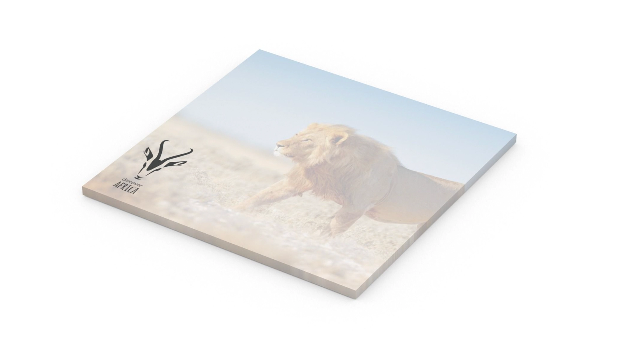 Personalisierte Haftnotiz mit Logo drauf. Diese bedruckten Haftnotizen sind ideal für Versicherungen, um ihren Kunden ein Werbegeschenk zu machen.