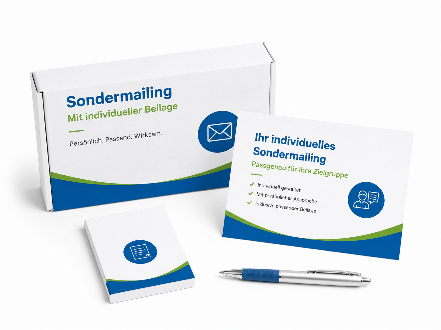 Individuelles Sondermailing mit Anschreiben und Werbeartikel