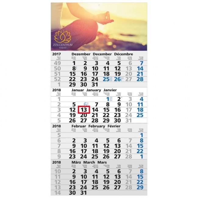 3 Monatskalender bedrucken
