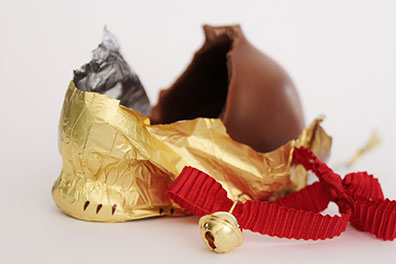 Lindt Osterhase mit Logo als Werbeartikel